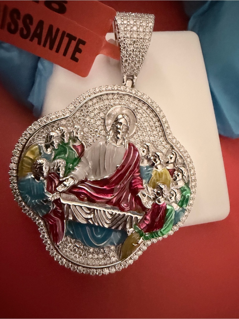 The official last supper pendant MOISSANITE 925 solid Sterling SILVER - Picture 15 of 15